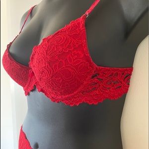 Red Lace Bra